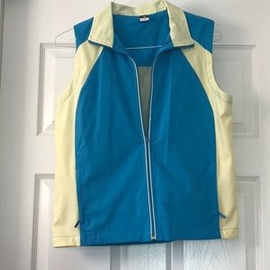 New Turquoise and Yellow Sport Vest